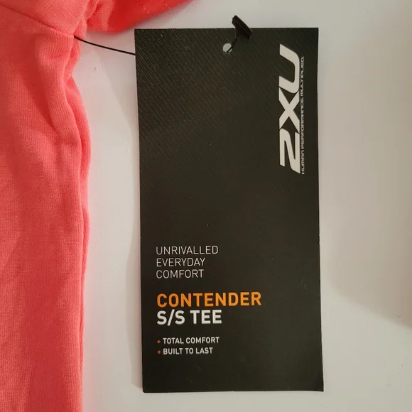 2XU Pink Contender Short Sleeve Athletic Tee - Picture 4 of 7